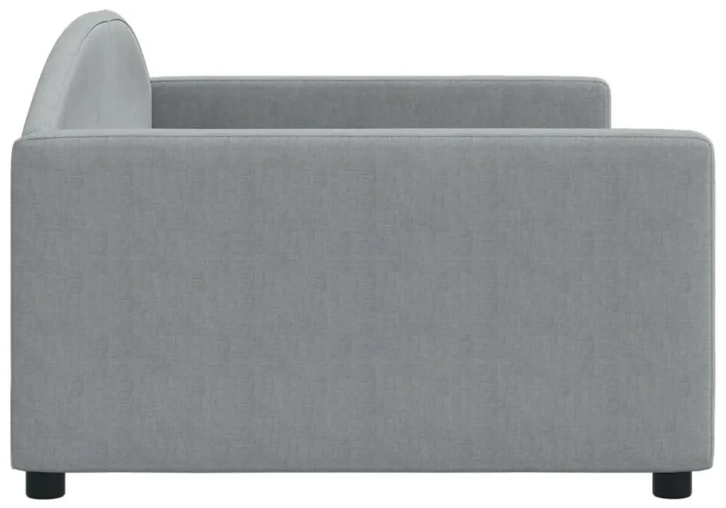 Letto da giorno grigio chiaro 100x200 cm in tessuto