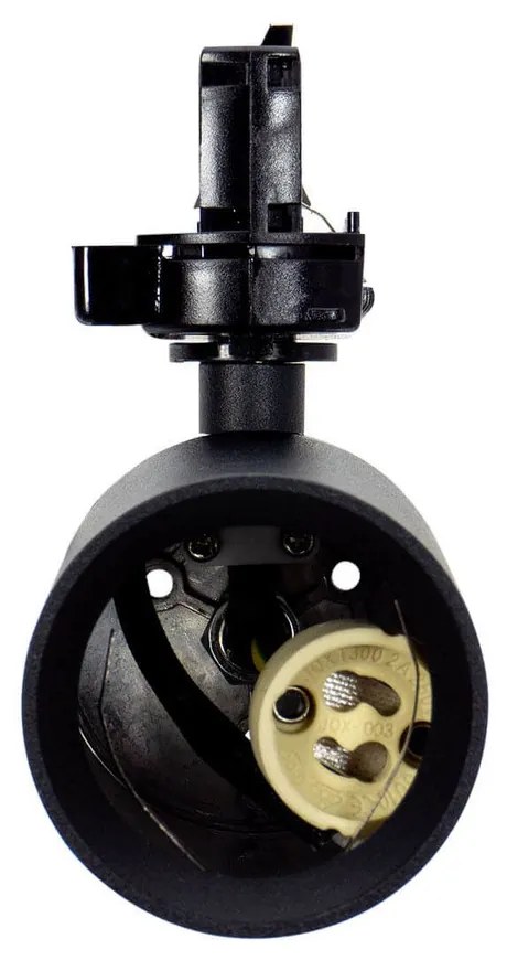Faro GU10 per binario Trifase in alluminio Nero