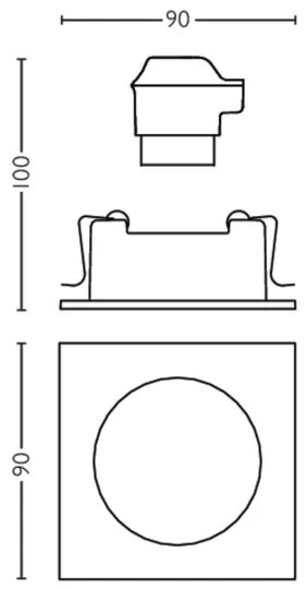 Philips 50191/87/PN - Lampada da incasso MYLIVING ENNEPER 1xGU10/5,5W/230V
