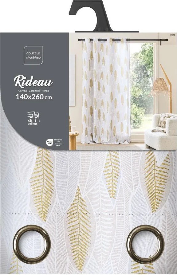 Tenda beige/dorata 140x260 cm Kim – douceur d'intérieur