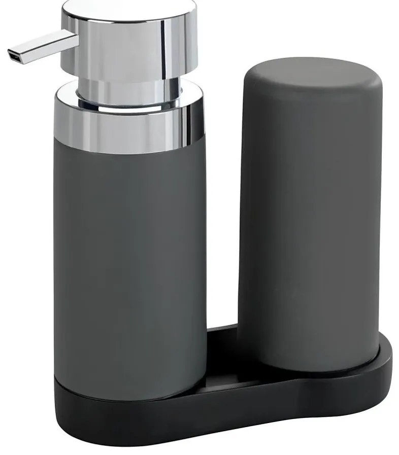 WENKO 54735100 - Stazione di lavaggio EASY SQUEEZ-E 15x18 cm grigio/grigio