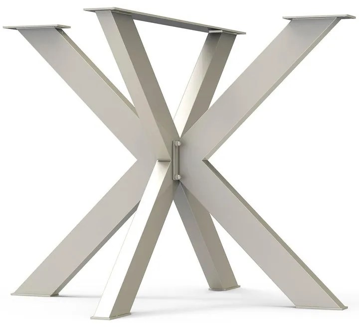 Gamba per mobili a stella STEELMI Stella in acciaio cromo opaco L 87 x P 90 x H 72 cm