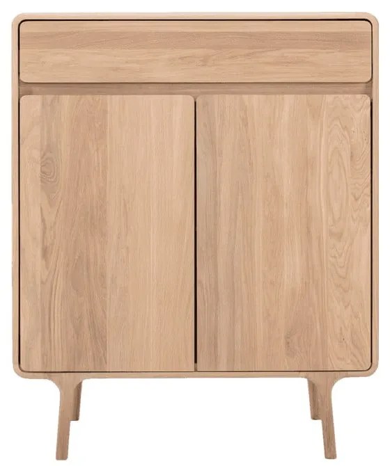 Cassettiera in rovere massiccio Fawn - Gazzda