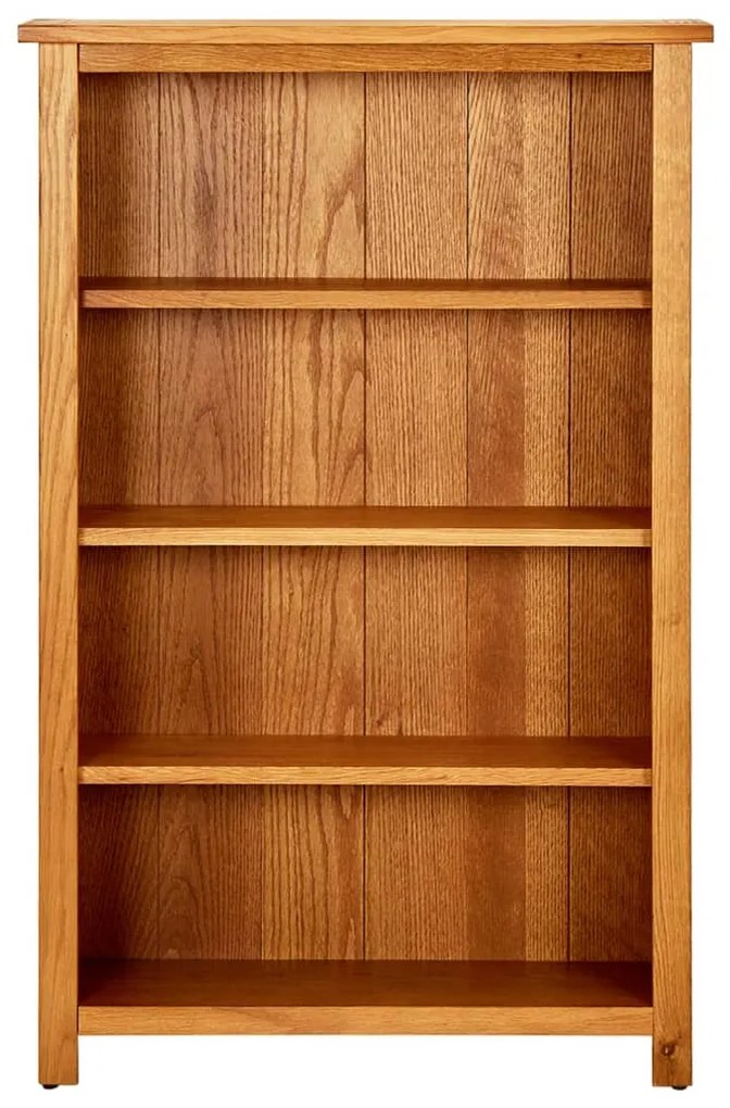 Libreria a 4 ripiani 70x22x110 cm in legno massello di rovere