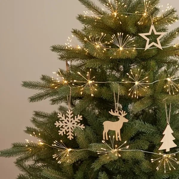 Brilagi - Catena luminosa LED per esterni 150 LED, 5 m, IP44, bianco caldo, effetto fuochi d'artificio