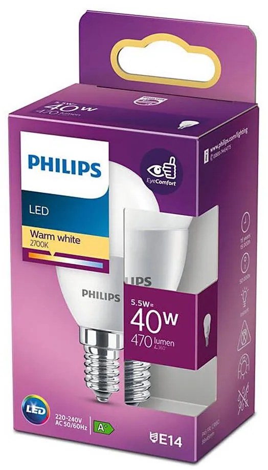 Lampadina LED Philips P45 E14/5,5W/230V 2700K