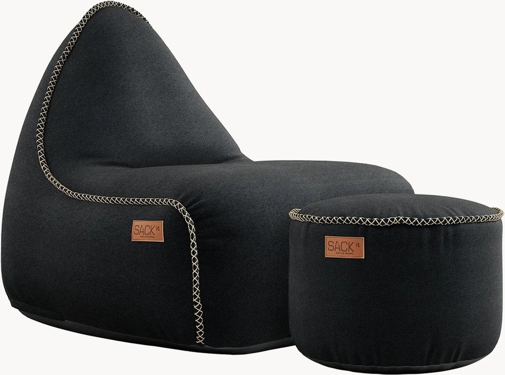 Pouf sacco con poggiapiedi Canvas