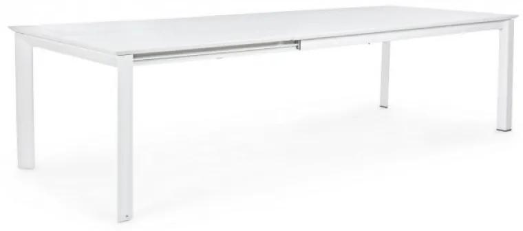 Tavolo Konnor in alluminio 200-300x110 cm bianco
