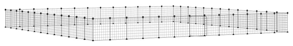 Gabbia per animali 52 pannelli con porta nero 35x35 cm acciaio