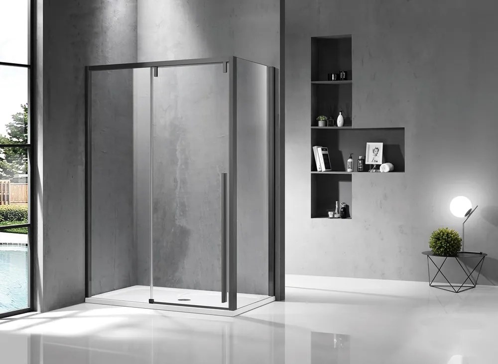 Box doccia 90x130 telaio colore gun metal vetro 8mm | KSA5000GM - KAMALU