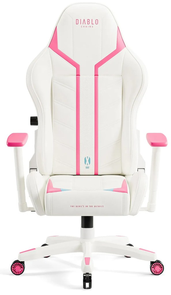 Sedia da gaming Diablo X-Ray 2.0 Small: Bianco e Rosa