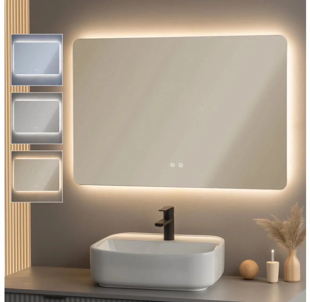 Brilagi - Specchio da bagno LED dimmerabile con riscaldamento antiappannamento e retroilluminazione DIANA LED/20W/230V 60x90 cm IP44
