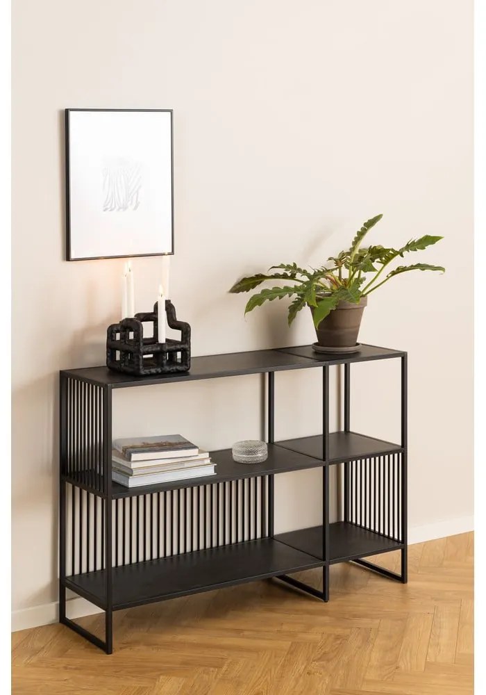 Libreria nera in pietra 120x83 cm Strington - Actona