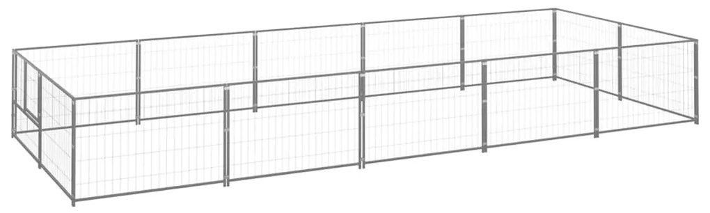 Gabbia Per Cani Argento 10 M² İn Acciaio /