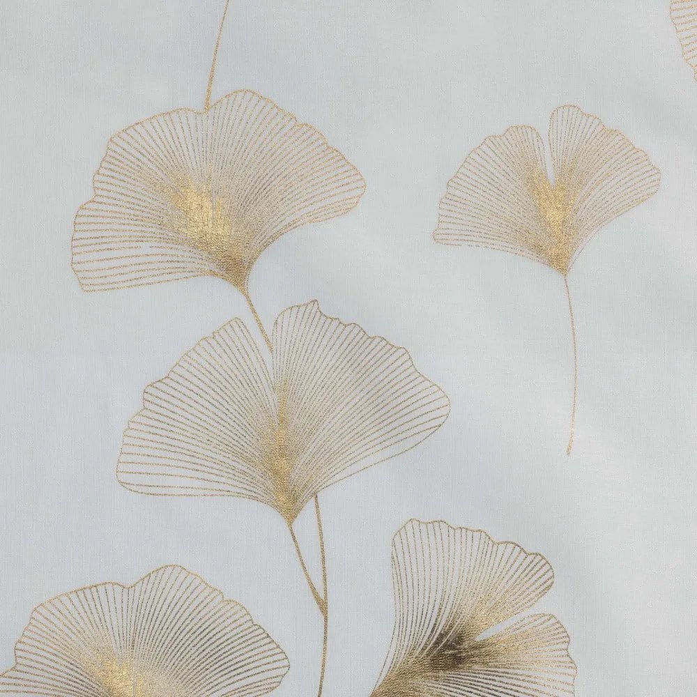 Tenda in voile bianco e oro 140x240 cm Ginkgold - douceur d'intérieur