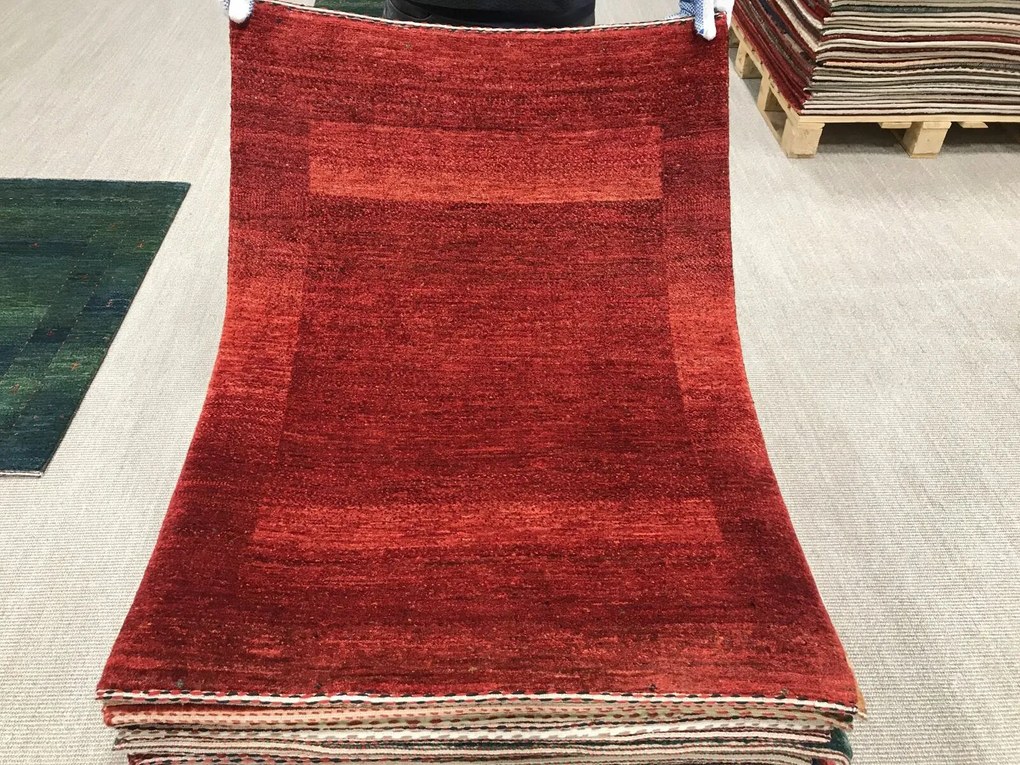 Loribaft Tappeto 80 x 110 Rosso (Iran) Annodato A Mano