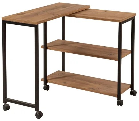 Tavolino MELIN 63x70 cm marrone/nero