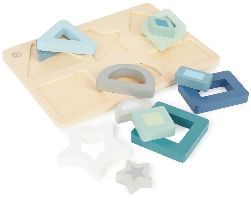 Bieco - Puzzle a incastro in legno - forme