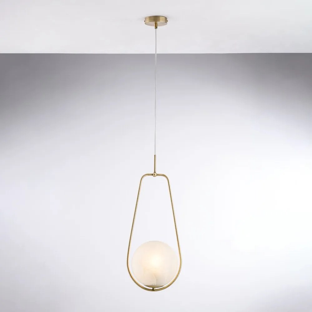 Lampadario Contemporaneo Afrodite Metallo Bronzo 1 Luce E27