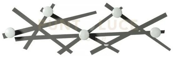 Appendi abiti shanghai fango in ferro, legno per i pomelli 74x23cmh
