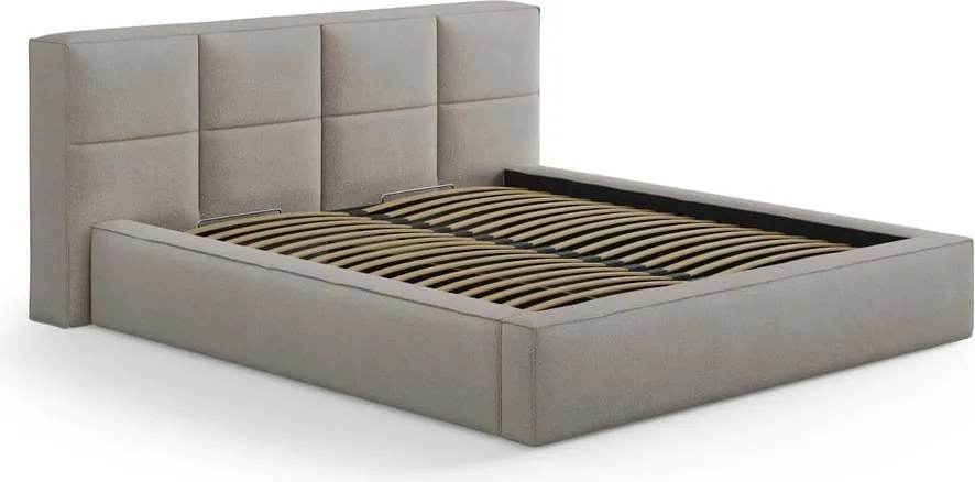 Testiera grigio chiaro imbottita 229x100 cm Darren – Micadoni