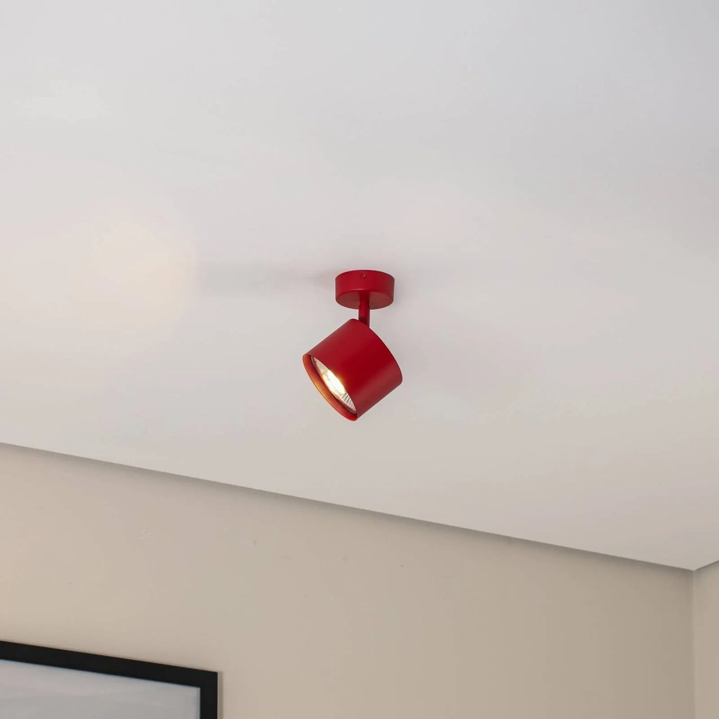Argon Faretto da soffitto Chloe orientabile 1 luce, rosso