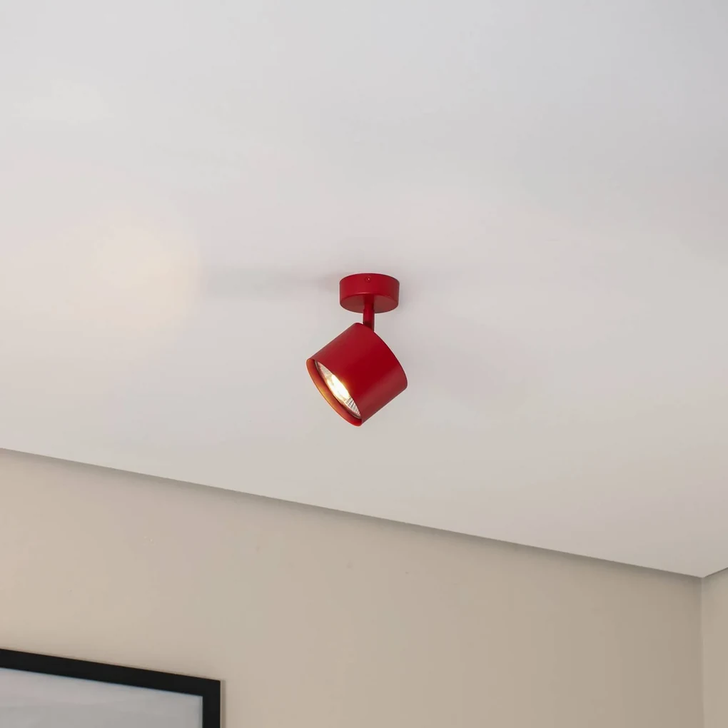 Argon Spot soffitto Chloe regolabile 1 luce, rosso