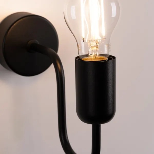 Sollux SL.1445 - Applique VECTOR 1xE27/15W/230V nero