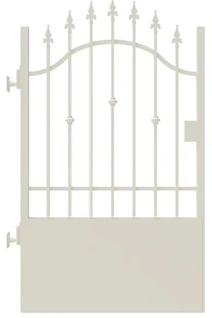 Cancello con serratura elettrica Civetta in ferro, apertura a sinistra, L 104.5, H 150-165 cm, di colore bianco
