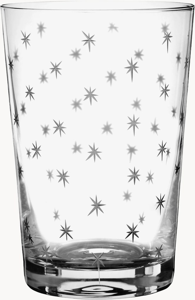 Set di 6 bicchieri in cristallo soffiato Stars