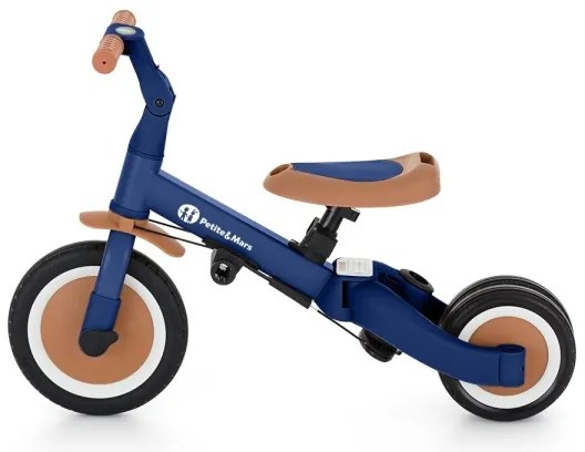 PETITE&amp;MARS - Triciclo per bambini 5in1 TURBO Enigmatic Blue