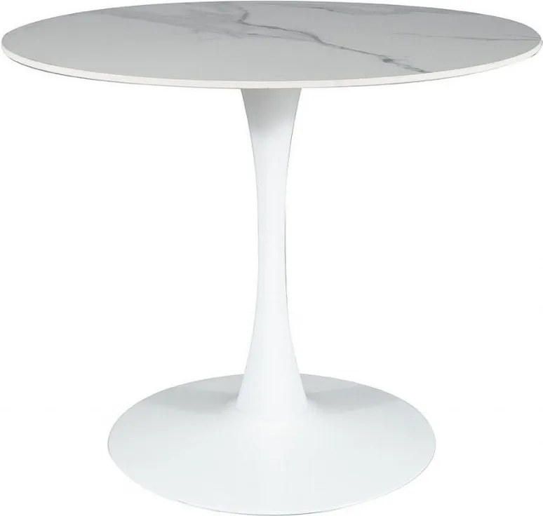 Tavolo rotondo Espero bianco - ø90/h75 cm