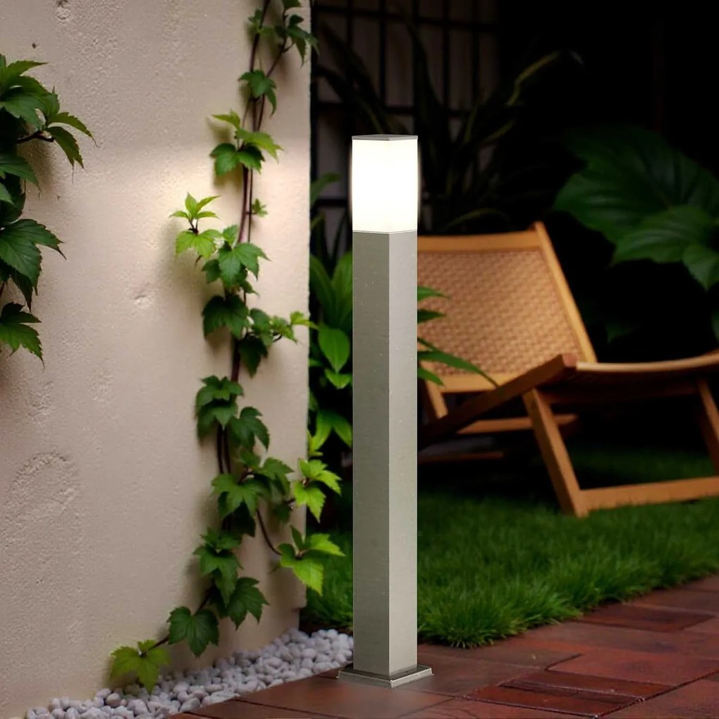 Paletto da Giardino 100cm acciaio INOX IK06 IP54 base E27