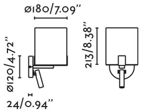 FARO 20053 - Applique a LED NILA 1xE27/15W/230V + LED/3W color crema/nero