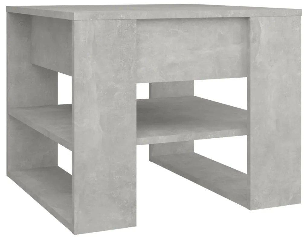 Tavolino salotto grigio cemento 55,5x55x45 cm legno multistrato