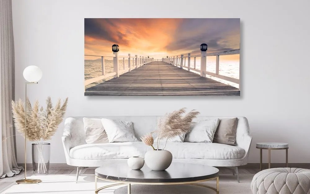 Quadro su tela – Vecchio molo di legno