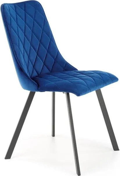 Sedia K450 velluto blu navy