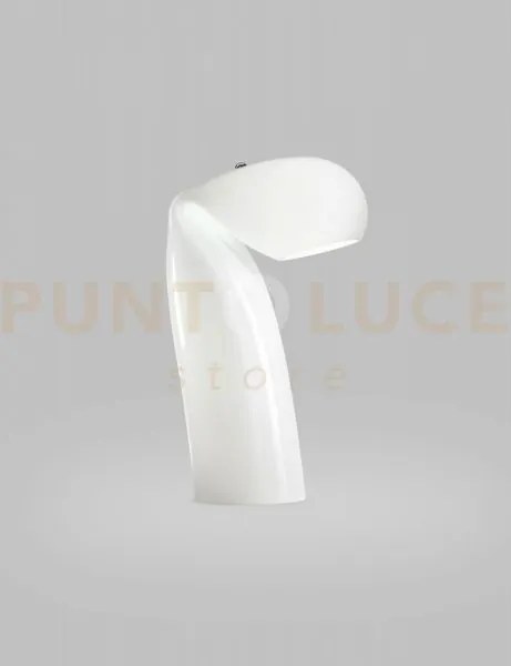 Bissona lampada da tavolo bianco lucido bianco lucido 1 luce attacc...