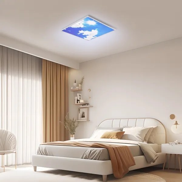 Brilagi - Plafoniera LED SLIMFRAME SKY LED/58W/230V 60x60 cm argento/blu