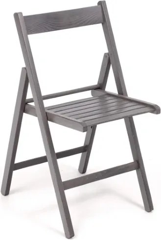 Sedia pieghevole in legno colorata GRIGIO 1 pezzo