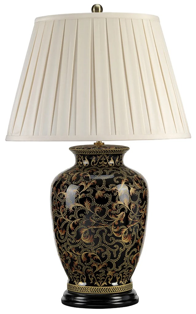 Lampada Da Scrivania Contemporanea Morris Porcellana Oro E Nero 1 Luce E27