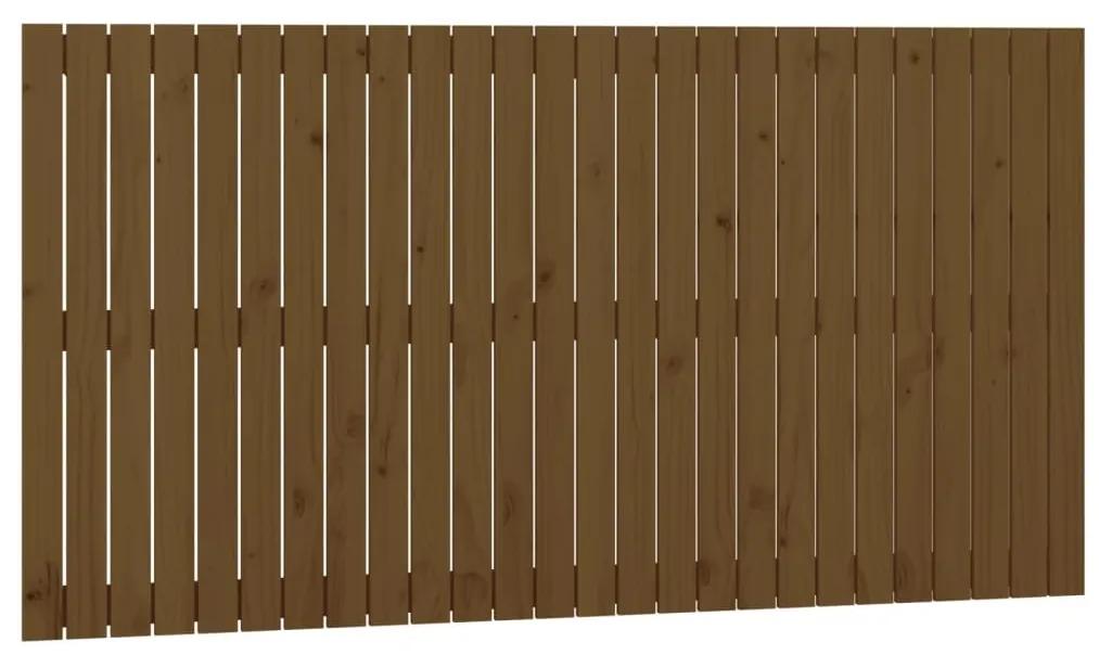Testiera da parete miele 166x3x90 cm in legno massello di pino