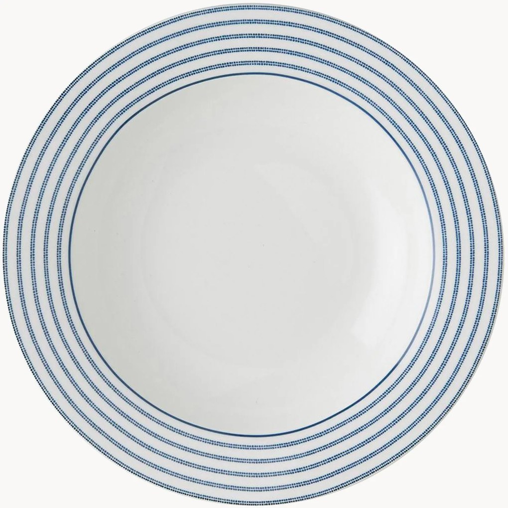 Set di 4 piatti fondi in porcellana Candy Stripe