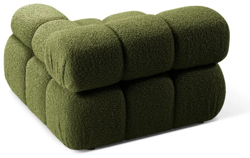 Divano modulo verde in tessuto bouclé (angolo destro) Bellis - Micadoni Home
