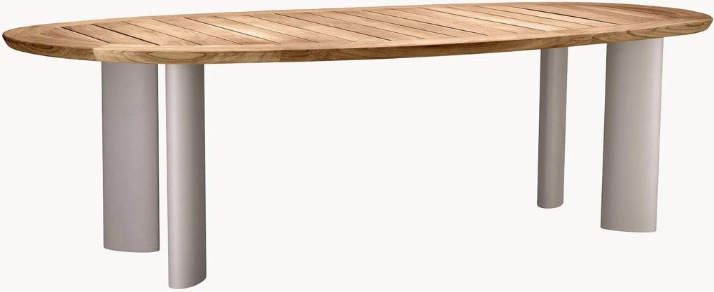Tavolo ovale da giardino con piano in legno di teak Free From, 259 x 110 cm