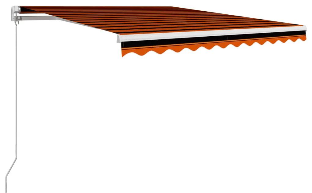 Tenda da Sole Retrattile Manuale 300x250 cm Arancione e Marrone