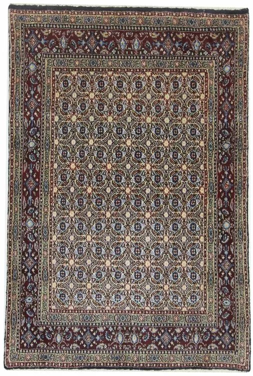Moud Tappeto persiano 100x150 Beige (Iran) Annodato A Mano