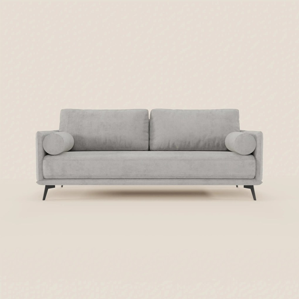Basalto Divano lineare 2 o 3 posti con seduta unica e base in metallo in tessuto smacchiabile T31