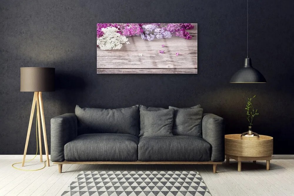 Quadro in vetro Pianta di fiori 100x50 cm