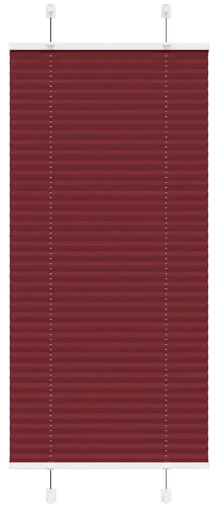 Tenda Plissettata Rosso Bordeaux 55x150 Cm Larghezza Tessuto /